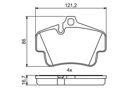 0986494699 Комплект тормозных колодок BOSCH підбір по vin на Brocar