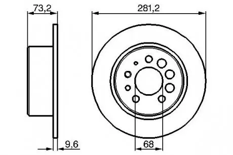 0986478143 Гальмівний диск BOSCH підбір по vin на Brocar