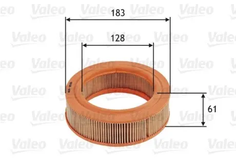 585656 Повітряний фільтр VALEO підбір по vin на Brocar