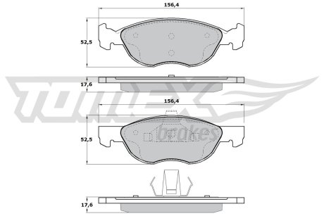 1717 KLOCKI HAMULC. FIAT PUNTO 1,9JTD 99-05 TOMEX подбор по vin на Brocar