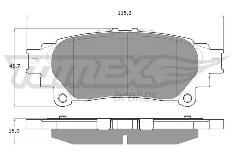 1840 KLOCKI HAMULC. LEXUS RX350 AWD 09- TYŁ TOMEX подбор по vin на Brocar