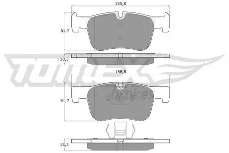 1845 KLOCKI HAMULC. BMW 1 F20,F21 10- PRZÓD TOMEX підбір по vin на Brocar