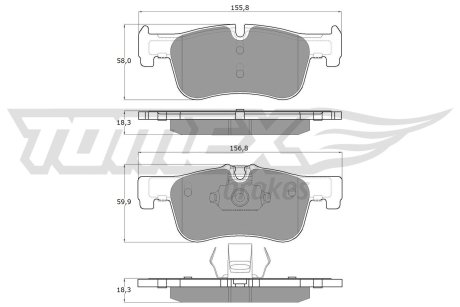 1846 KLOCKI HAMULC. BMW 1 F20,F21 10- PRZÓD TOMEX подбор по vin на Brocar