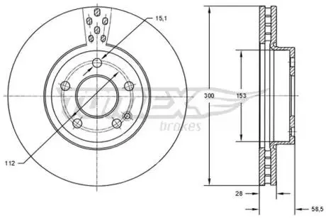 TX7231 TARCZA HAMULC. MERCEDES VITO BM639 03- TOMEX подбор по vin на Brocar