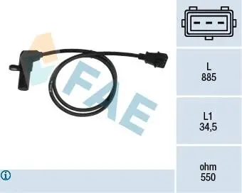 79078 Датчик частоти обертання, управління двигуном FAE підбір по vin на Brocar