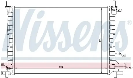 62086 Радіатор охолодження NISSENS підбір по vin на Brocar