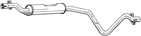 282247 Глушник системи випуску (середній) BOSAL підбір по vin на Brocar