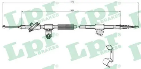C0347B Трос ручного гальма LPR підбір по vin на Brocar