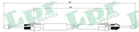 C0628B Трос, стояночная тормозная система LPR подбор по vin на Brocar