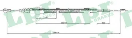 C0953B Тросик стояночного тормоза LPR подбор по vin на Brocar