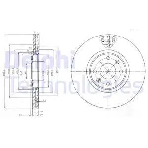 BG4002 Тормозной диск DELPHI подбор по vin на Brocar