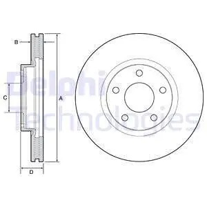 BG4562C Тормозной диск DELPHI подбор по vin на Brocar