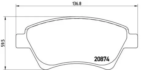 P68034 Гальмівні колодки дискові BREMBO підбір по vin на Brocar