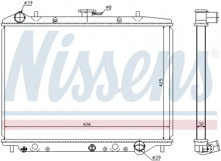 630754 Радиатор, охлаждение двигателя NISSENS підбір по vin на Brocar