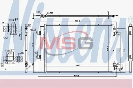 940676 Радіатор кондиціонера NISSENS підбір по vin на Brocar