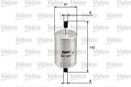 587001 Топливный фильтр VALEO 587001 VALEO подбор по vin на Brocar