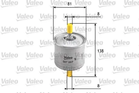 587007 Фільтр паливний VALEO підбір по vin на Brocar