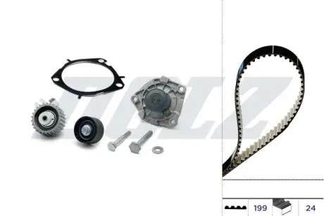 KD102 ZESTAW ROZRZ.OPEL 1,9CDTI 04- /+POMPA/ DOLZ підбір по vin на Brocar