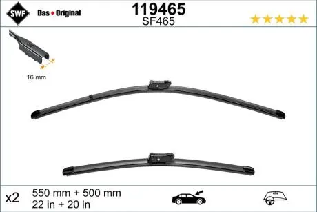 119465 Щітка склоочисника SWF підбір по vin на Brocar
