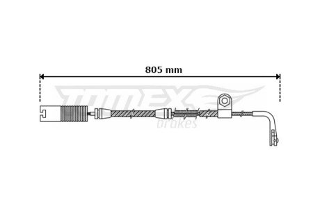 3034 CZUJNIK KLOCK. HAMULC. BMW 5 E39 PRZÓD TOMEX подбор по vin на Brocar