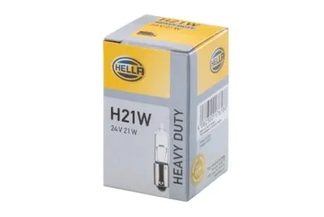 8GH008417012 Автолампа Behr Hella 8GH008417012 Heavy Duty H21W BAY9s 21 W прозора HELLA підбір по vin на Brocar