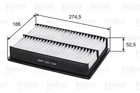 585236 Воздушный фильтр VALEO подбор по vin на Brocar