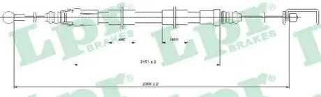 C0129B Трос, стояночная тормозная система LPR подбор по vin на Brocar