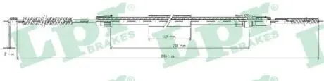 C0626B Тросик стоянкового гальма LPR підбір по vin на Brocar