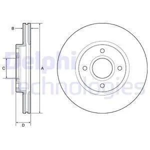 BG4569C Тормозной диск DELPHI подбор по vin на Brocar