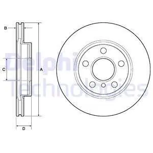 BG4704C Тормозной диск DELPHI подбор по vin на Brocar