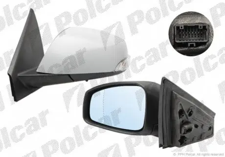 6039524M Дзеркало зовнішнє правий POLCAR підбір по vin на Brocar