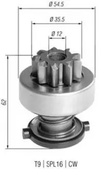 AMB0392 Бендикс (z=9) Iveco Daily III,IV, RENAULT Mascott 2,8 -99 [940113020392] MAGNETI MARELLI подбор по vin на Brocar