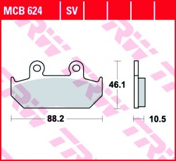 MCB624SV Тормозные колодки TRW підбір по vin на Brocar