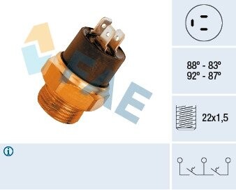 37800 Термовимикач, вентилятор радіатора FAE підбір по vin на Brocar