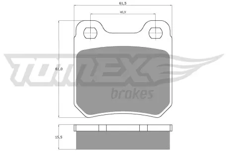 1161 1161 Гальмівні колодки OPEL OMEGA TOMEX підбір по vin на Brocar