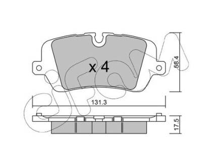 82210250 KLOCKI HAMULC. RANGE ROVER IV 12- TYŁ CIFAM подбор по vin на Brocar