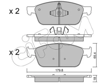 8229890 Гальмівні колодки пер. Ford Focus III/Kuga II/Connect 1.0-2.0 13- (Ate) CIFAM підбір по vin на Brocar