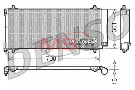 DCN21027 Радіатор кондиціонера DENSO підбір по vin на Brocar