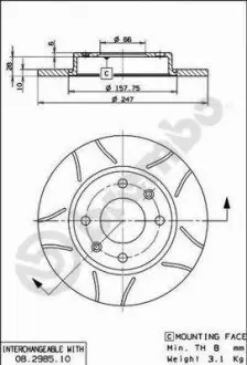 08298575 Гальмівні диски BREMBO підбір по vin на Brocar