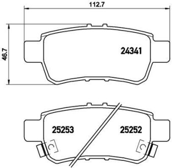 P28062 Комплект тормозных колодок, дисковый тормоз BREMBO підбір по vin на Brocar