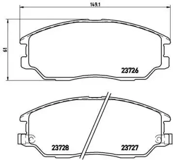 P30028 Гальмівні колодки, дискове гальмо (набір) BREMBO підбір по vin на Brocar