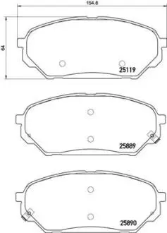 P30071 Гальмівні колодки к-кт. BREMBO підбір по vin на Brocar