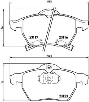 P59048 Тормозные колодки дисковые BREMBO підбір по vin на Brocar