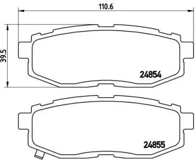 P78018 Гальмівна колодка Brembo BREMBO підбір по vin на Brocar