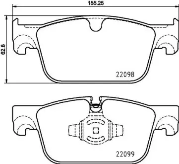 P86028 Гальмівні колодки (набір) BREMBO підбір по vin на Brocar