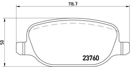 P23109 Гальмівні колодки, дискове гальмо (набір) BREMBO підбір по vin на Brocar