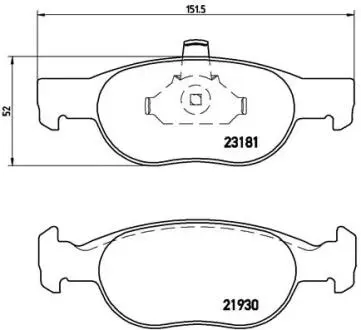P23125 Гальмівні колодки, дискове гальмо (набір) BREMBO підбір по vin на Brocar