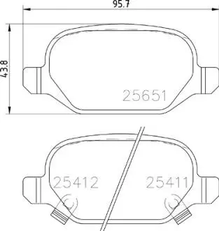 P23151 Гальмівні колодки дискові BREMBO підбір по vin на Brocar