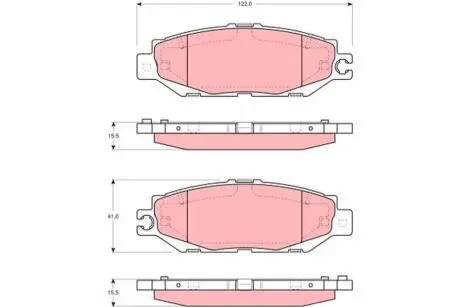 GDB1240 Комплект тормозных колодок, дисковый тормоз TRW підбір по vin на Brocar