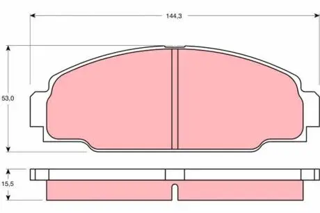GDB3090 Комплект гальмівних колодок, дискове гальмо TRW підбір по vin на Brocar